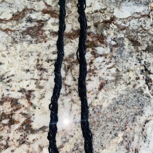 Black Twisted Rope Necklace
